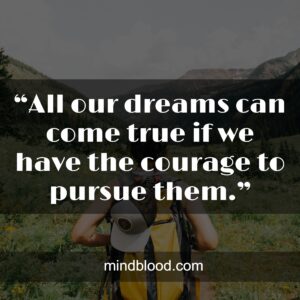 “All our dreams can come true if we have the courage to pursue them.”