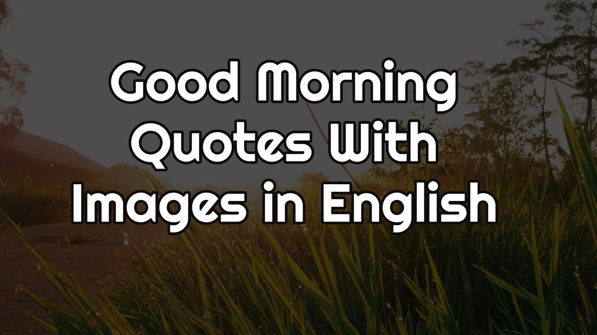 Good Morning Quotes With Images in English