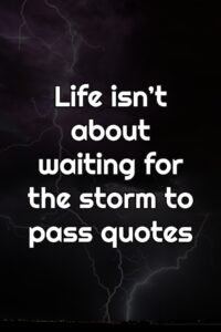 Life isn’t about waiting for the storm to pass quotes