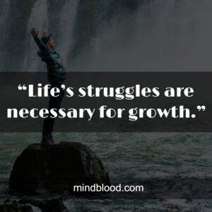 “Life’s struggles are necessary for growth.”