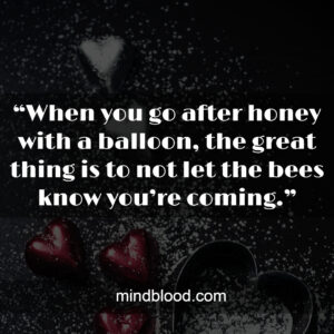 “When you go after honey with a balloon, the great thing is to not let the bees know you’re coming.”