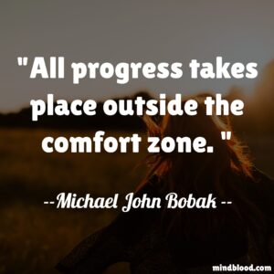 All progress takes place outside the comfort zone.