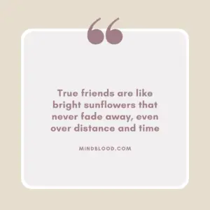 True friends are like bright sunflowers that never fade away, even over distance and time