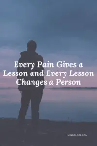 Every Pain Gives a Lesson and Every Lesson Changes a Person - Related Quotes