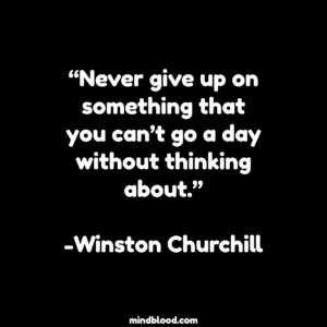 “Never give up on something that you can’t go a day without thinking about.”-Winston Churchill